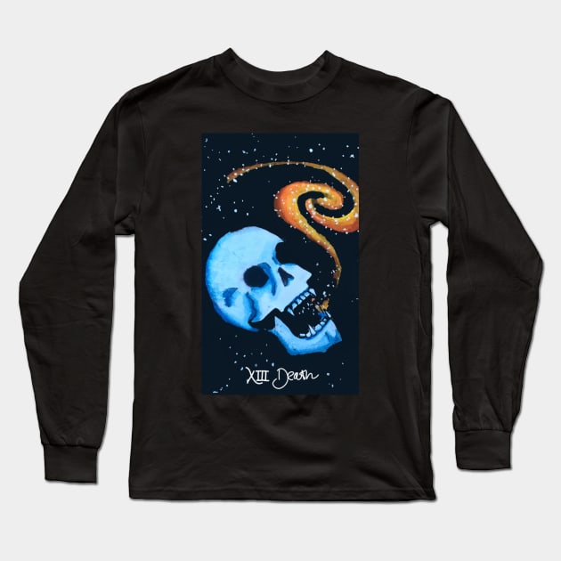 Death Tarot Card Long Sleeve T-Shirt by TheDoodlemancer